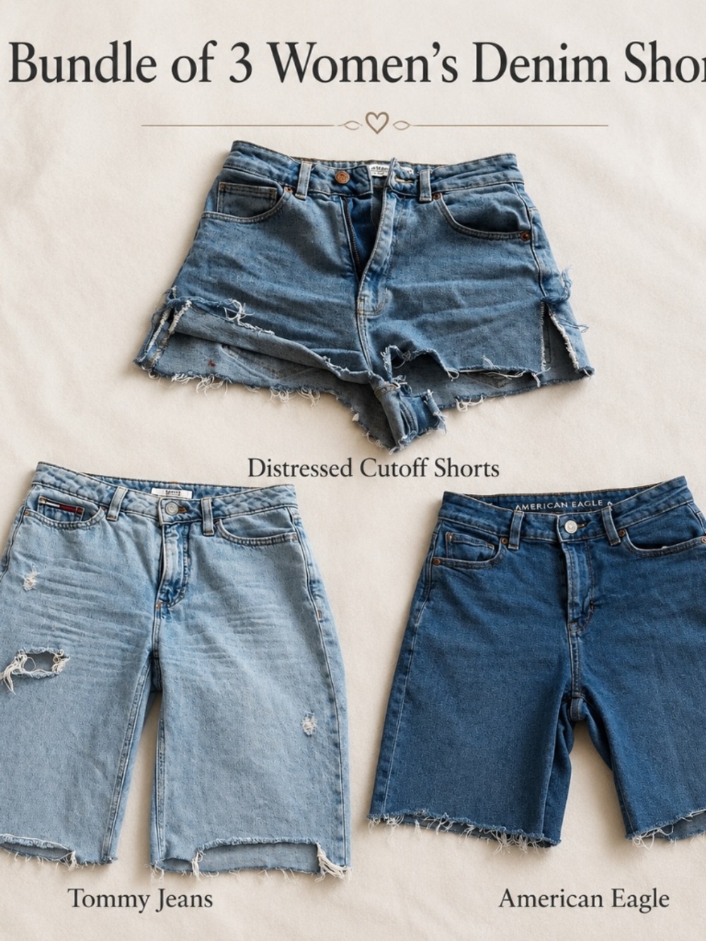 Bundle of 3 women’s denim shorts